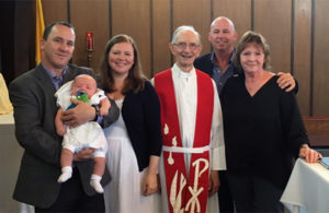 Baptism of Rian with his parents, and his grandparents Derek Coombes and Roisin Kelly Coombes, May 14, 2016.
