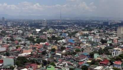 Arial view of Quezon City, Philippines