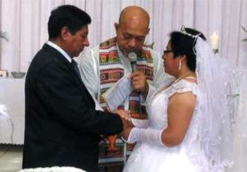Fr. Napa celebrates a Peruvian wedding.