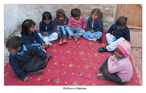 A group of children in Pakistan