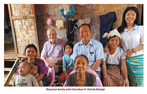 Myanmar family with Fr. Patrick Raleigh