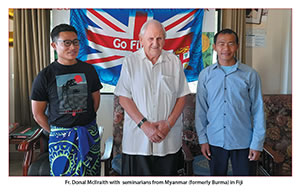 Fr. Donal McIlraith with seminarians from Myanmar and Fiji