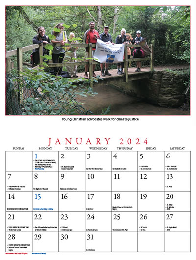2024 Columban Mission Calendar page