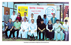 Columbans and students in Myanmar