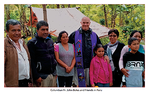 Columban Fr. John Boles and friends in Peru