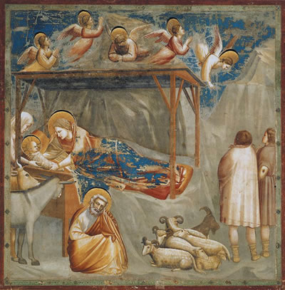 The birth of Christ painting