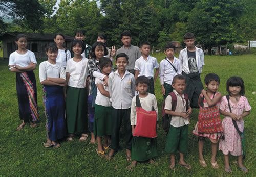 Children in the village school