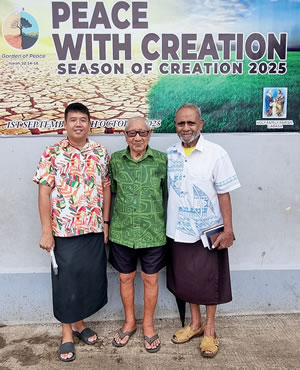 Fr. Jung with members of the Columban Companions in Mission in Fiji
