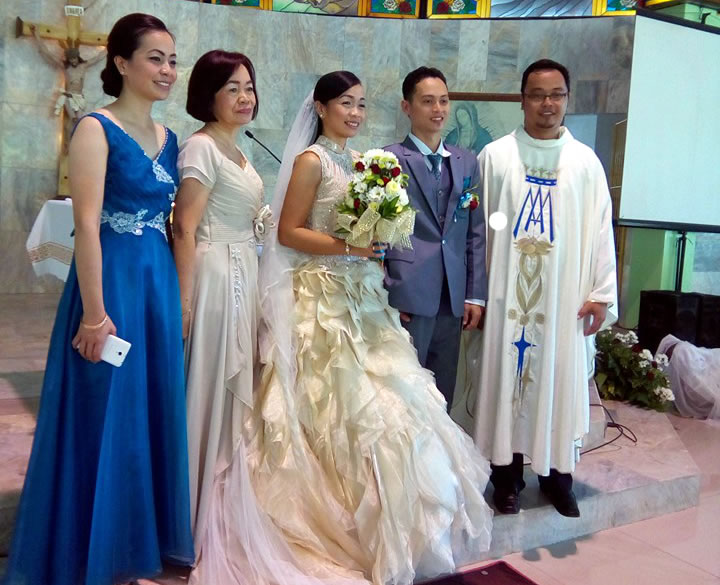 Fr. Kurt officiated his sister's wedding. 