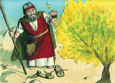 Moses and the burning bush