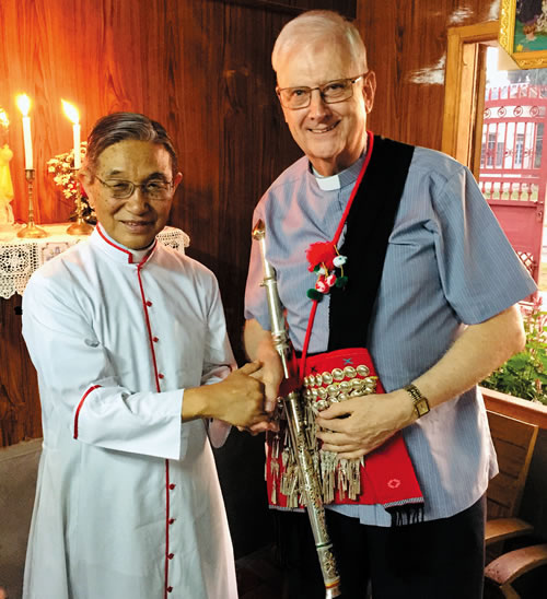 Archbishop Paul Zingthung Grawng and Fr. Patrick O'Donoghue