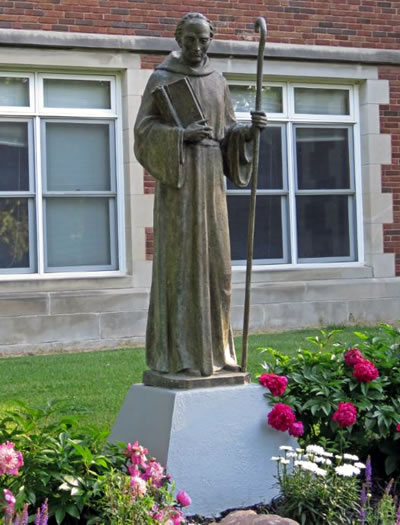 Statue of St. Columban at the U.S. Headquarters in St. Columbans, Nebraska