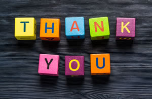 Blocks spell out "Thank You"