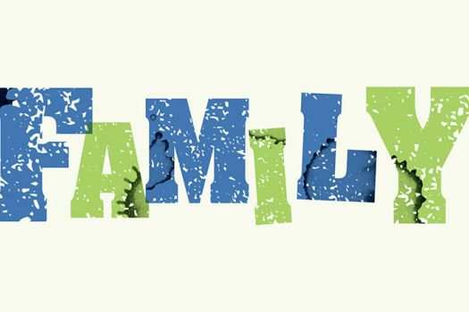Letters spell out FAMILY