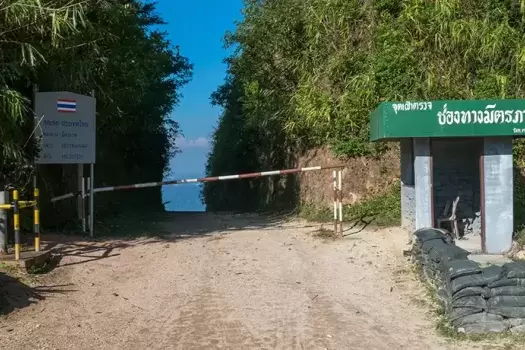 Friendship border gate between Thailand and Myanmar.