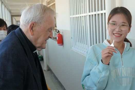 Columban Fr. Noel O'Neill with Kim Yoon Cheong