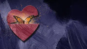 A heart opening to release a butterfly