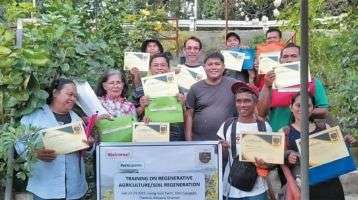 Regenerative Agriculture Program participants with their certificates