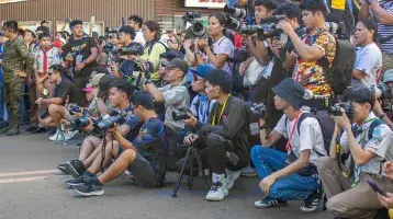 Journalists at an event