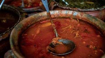 A pot of soup