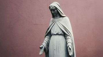 A statue of the Blessed Virgin Mary