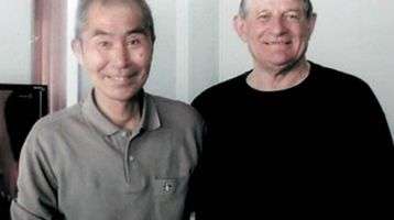 Fr. Joe Brooder, right, and Tanaka Kun