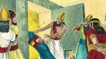 King Nebuchadnezzar orders Shadrach, Meshach and Abednego thrown into a fiery furnace
