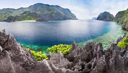 Scenic lagoon in Philippine Islands