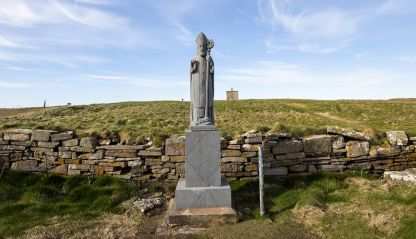 Statue of St. Patrick at Downpatrick Head in County Mayo, Ireland