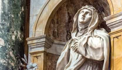 Statue of Saint Catherine of Siena in Siena Cathedral 