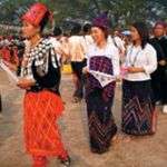 Dancing at community festival in Kachin State, Myanmar