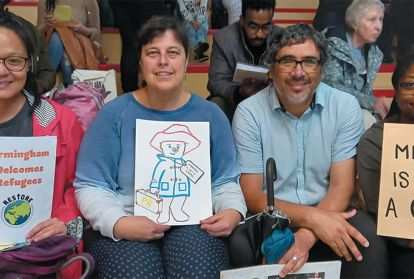 Nathalie Marytsch (second from left) with her husband Mauricio Silva, former Columban lay missionary Sophia Ting (left), and Faith in Action Volunteer Toby Oyedele.