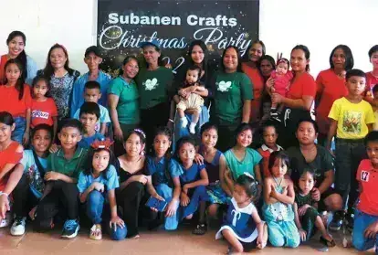 Subanen Crafters at their Christmas party