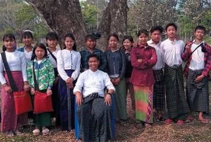 Mr. Zwang and his students