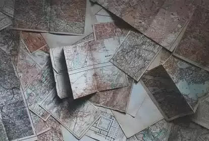 Maps laying on a table