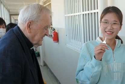 Columban Fr. Noel O'Neill with Kim Yoon Cheong