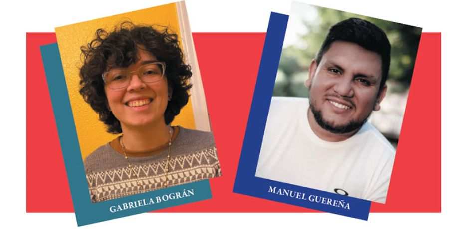 Oscar Romero Program scholarship recipients Gabriela Bográn and Manuel Guereña