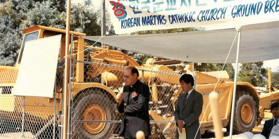 Groundbreaking at Korean Martyrs Catholic Church