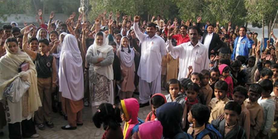 Patients wait for the clinic to open.