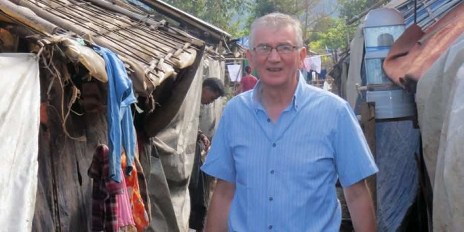 Fr. Neil Magill in an IDP camp