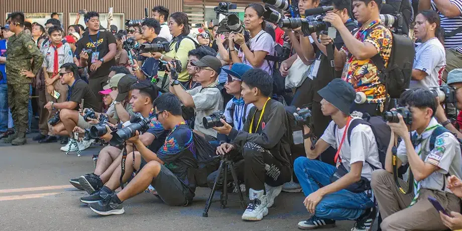 Journalists at an event