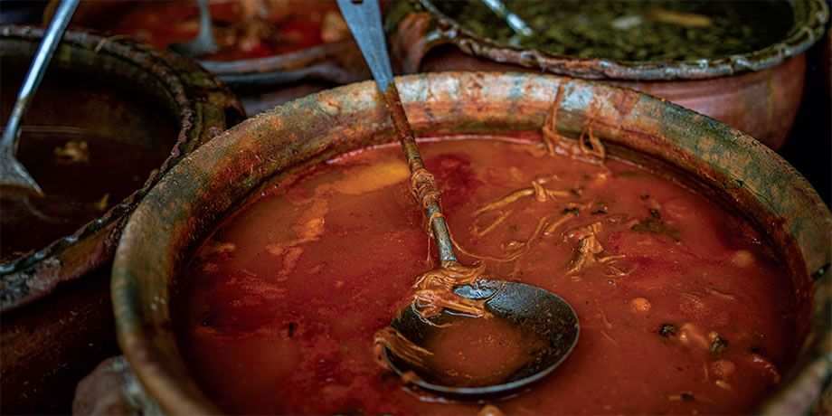 A pot of soup
