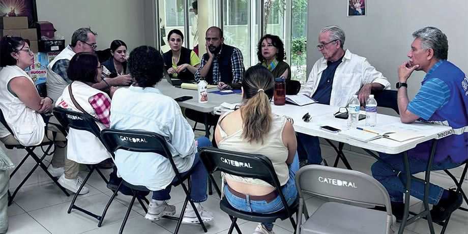 Volunteers gather for planning