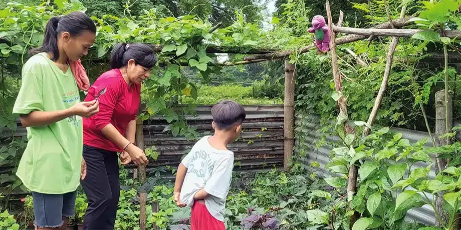 Ana during a garden visit with Jenny