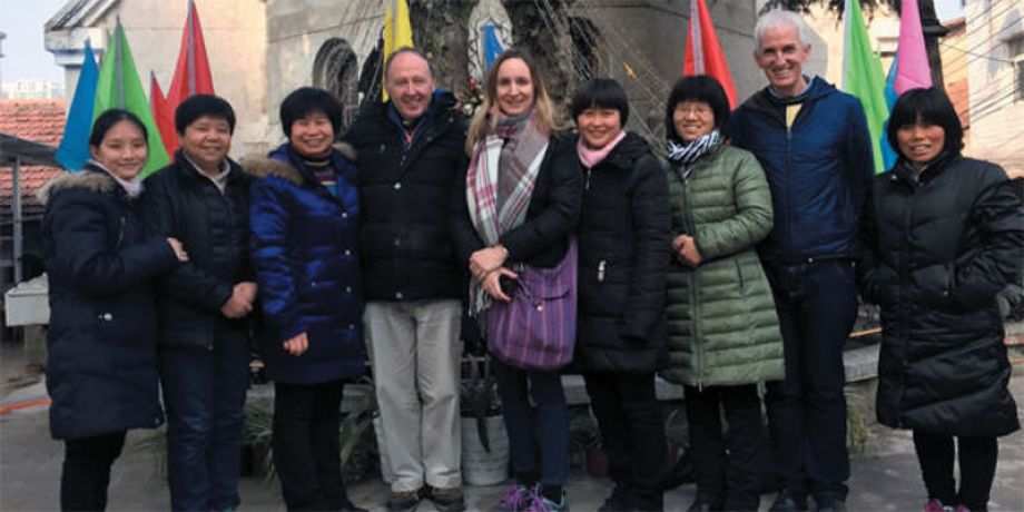Fr. Troy with the Sisters and visitors at the Hanyang convent