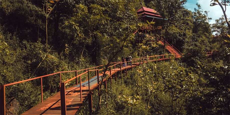Bridge on a mountainside