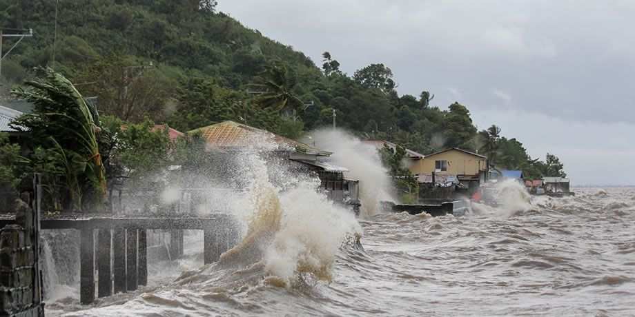 A typhoon unleashed its fury against Laguna de bay, Philippines. 