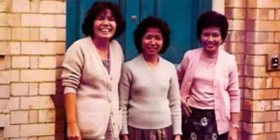 First Columban Lay Missionaries Elena Wood, Zosing Mecasio and Amparo Abalos.