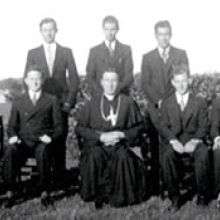 Bishop Edward Galvin with Students