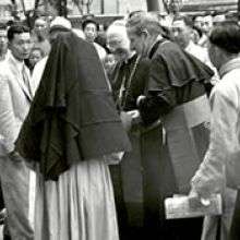 Columban co-founder Bishop Edward Galvin with Cardinal in China